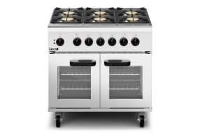 Lincat Phoenix Dual Fuel Propane Gas Free-standing Oven Range - 6-Zone - W 900 mm - 36 kW [Gas] - 6 kW [Electric]