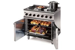 Lincat Silverlink 600 Electric Free-standing Oven Range - Castors at Rear - 6 Plates - W 900 mm - 13.0 kW [1-Phase]