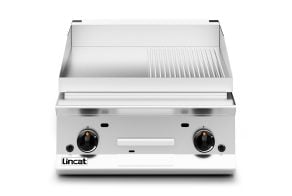 Lincat Opus 800 Natural Gas Counter-top Griddle - Ribbed Plate - W 600 mm - 15.5 kW