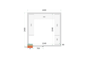 CR 240x240x212 NF Cold Room Panels 80 mm