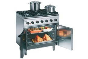 Lincat Silverlink 600 Propane Gas Free-standing Oven Range - Castors at Rear - 6 Burners - W 900 mm - 35.5 kW