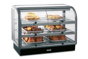 Lincat Seal 650 Series Counter-top Curved Front Heated Merchandiser - Self-Service - W 1000 mm - 2.02 kW