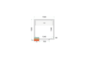 CR 150x150x220 Cold Room Panels 80 mm