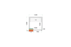 CR 120x120x212 NF Cold Room Panels 80 mm