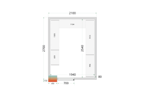 CR 210x270x212 NF Cold Room Panels 80 mm