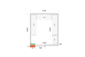 CR 210x240x212 NF Cold Room Panels 80 mm