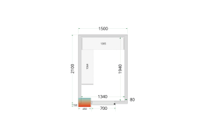 CR 150x210x212 NF Cold Room Panels 80 mm