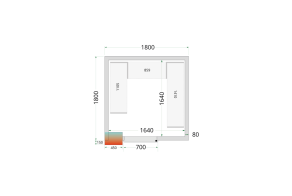 CR 180x180x212 NF Cold Room Panels 80 mm