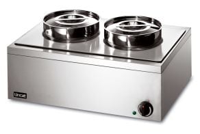 Lincat Lynx 400 Electric Counter-top Bain Marie - Wet Heat - inc. 2 x Round Pots - W 565 mm - 0.5 kW