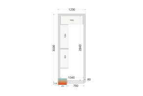 CR 120x300x212 NF Cold Room Panels 80 mm