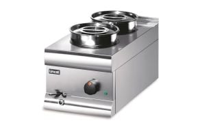 Lincat Silverlink 600 Electric Counter-top Bain Marie - Wet Heat - Round Pots - Base + 2 Pots - W 300 mm - 1.0 kW