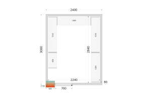 CR 240x300x212 NF Cold Room Panels 80 mm