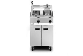 Lincat Opus 800 Propane Gas Free-standing Twin Tank Fryer with Pumped Filtration - 2 Baskets - W 600 mm - 32.0 kW