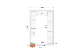 CR 180x270x212 NF Cold Room Panels 80 mm