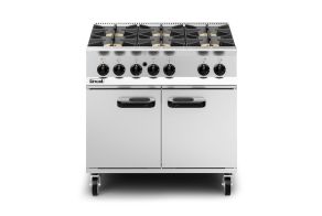 Lincat Opus 800 Natural Gas Free-standing Oven Range - 6 Burners - W 900 mm - 55.0 kW