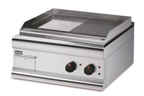 Lincat Silverlink 600 Electric Counter-top Griddle - Twin Zone - Half-Ribbed Plate - Extra Power - W 600 mm - 5.6 kW