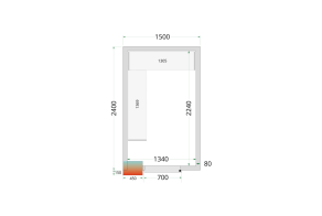 CR 150x240x212 NF Cold Room Panels 80 mm