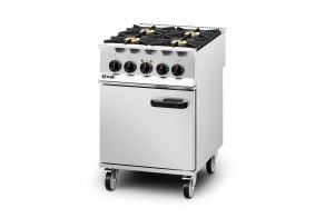 Lincat Opus 800 Dual Fuel [Natural Gas] Free-standing Oven Range - 4 Burners - W 600 mm - 30.0 kW