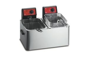 FriFri Eco 6 + 6 Electric Counter-top Twin Tank Fryer - 2 Baskets - W 486 mm - 2 x 3.2 kW