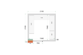 CR 210x210x212 NF Cold Room Panels 80 mm