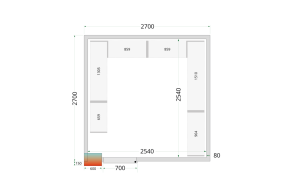 CR 270x270x212 NF Cold Room Panels 80 mm