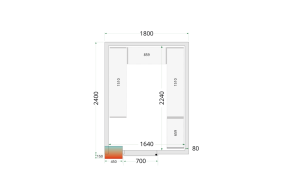 CR 180x240x212 NF Cold Room Panels 80 mm