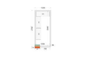 CR 120x270x212 NF Cold Room Panels 80 mm