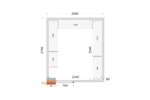 CR 240x270x212 NF Cold Room Panels 80 mm