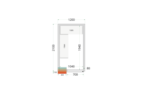 CR 120x210x212 NF Cold Room Panels 80 mm