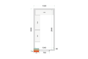 CR 150x300x212 NF Cold Room Panels 80 mm